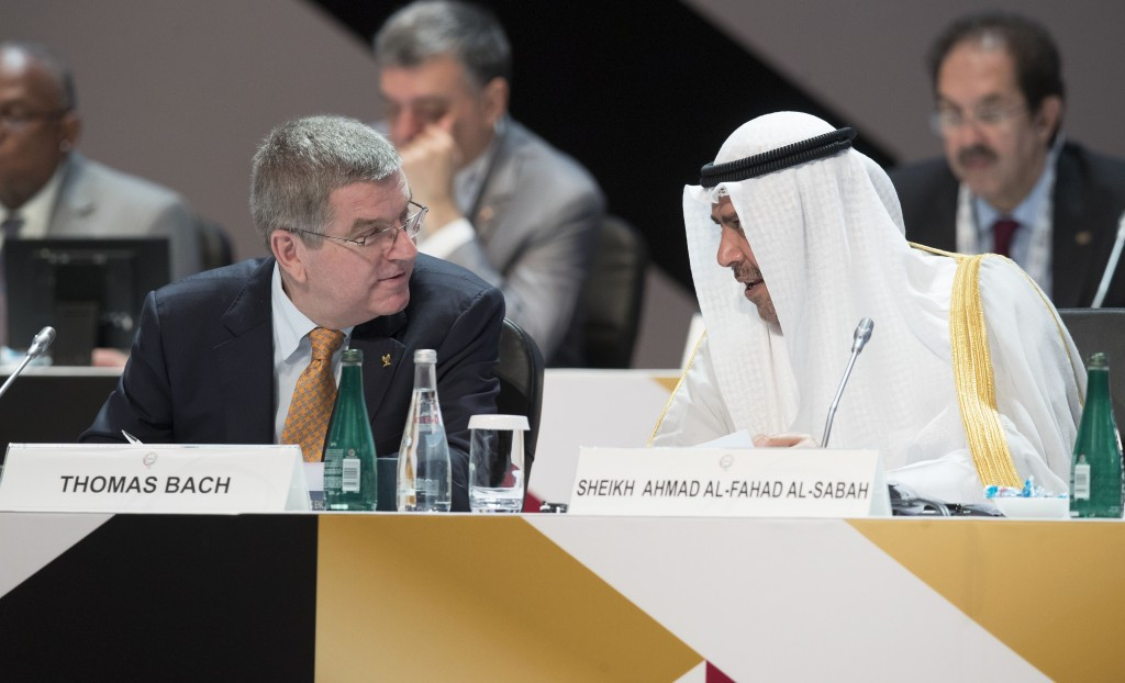 Sheikh Ahmad was a key ally of Thomas Bach during his successful election campaign in 2013 and first four years as IOC President but has so far declined to back plans to award the 2024 and 2028 Olympics together ©Getty Images