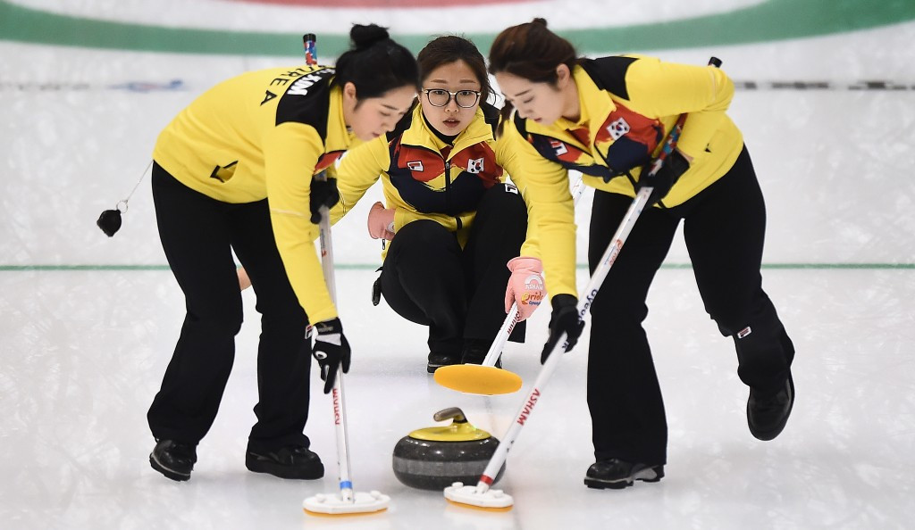 South Korean curlers competing during round-robin action ©Getty Images