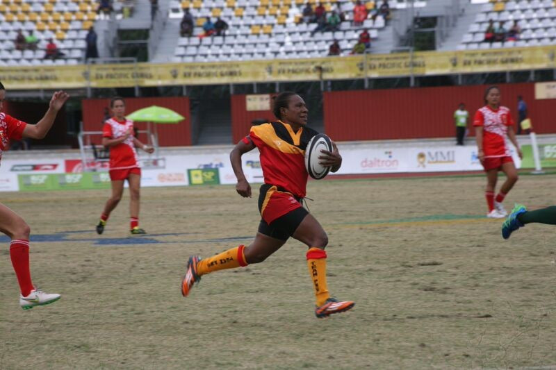 Papua New Guinea's women picked up three wins on the second day of rugby sevens action ©Port Moresby 2015
