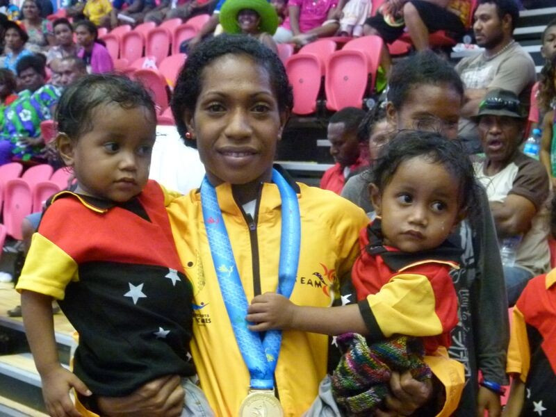 Hitolo Kevau was one of seven Papua New Guinea powerlifting gold medallists ©Port Moresby 2015