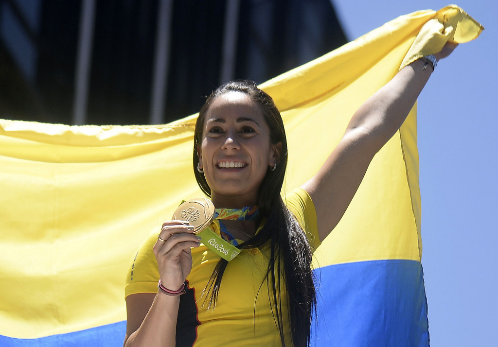 Mariana Pajón was one of three Olympic champions from Colombia at Rio 2016 ©Getty Images