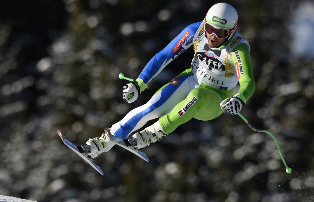 Boštjan Kline of Slovenia secured his first-ever Alpine Skiing World Cup victory ©Getty Images