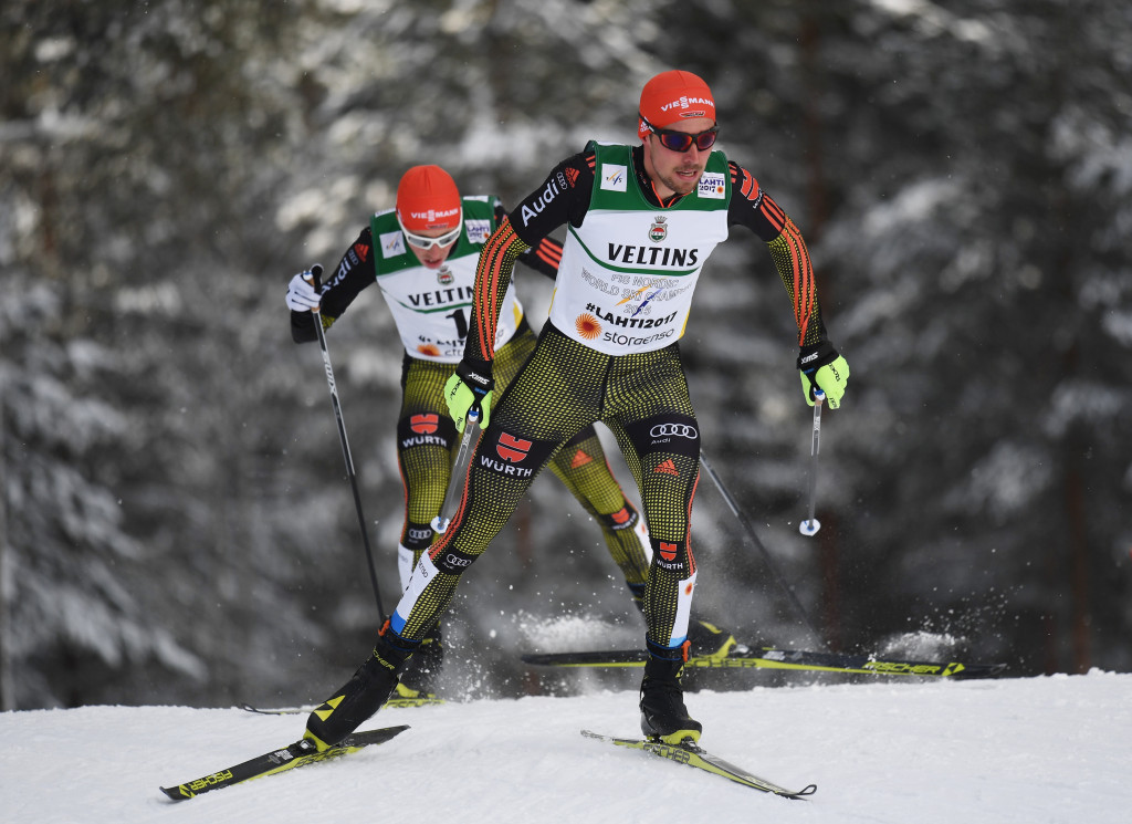 Johannes Rydzek successfully defended his Nordic combined normal hill title ©Getty Images