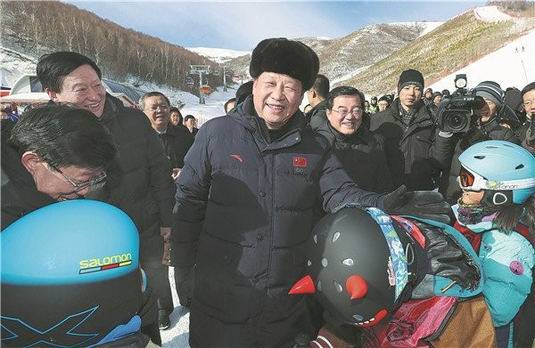 Xi Jinping pictured on a visit to the Beijing 2022 mountain cluster in Zhangjiakou earlier this year ©Getty Images