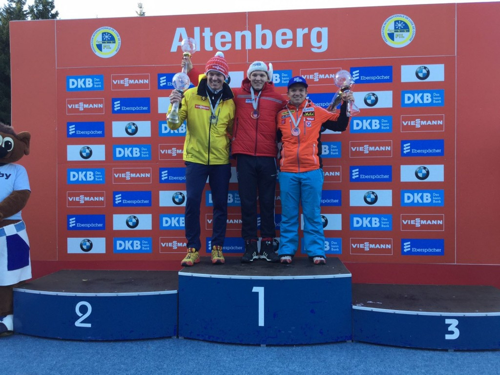 Roman Repilov won today's race in Altenberg to become on the second Russian to win the FIL World Cup ©FIL