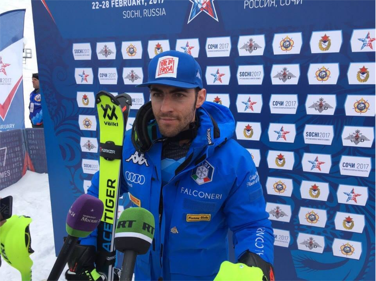 Italy's Stefano Gross won gold in the men's slalom and men's team slalom ©CISM Sochi 2017/Facebook