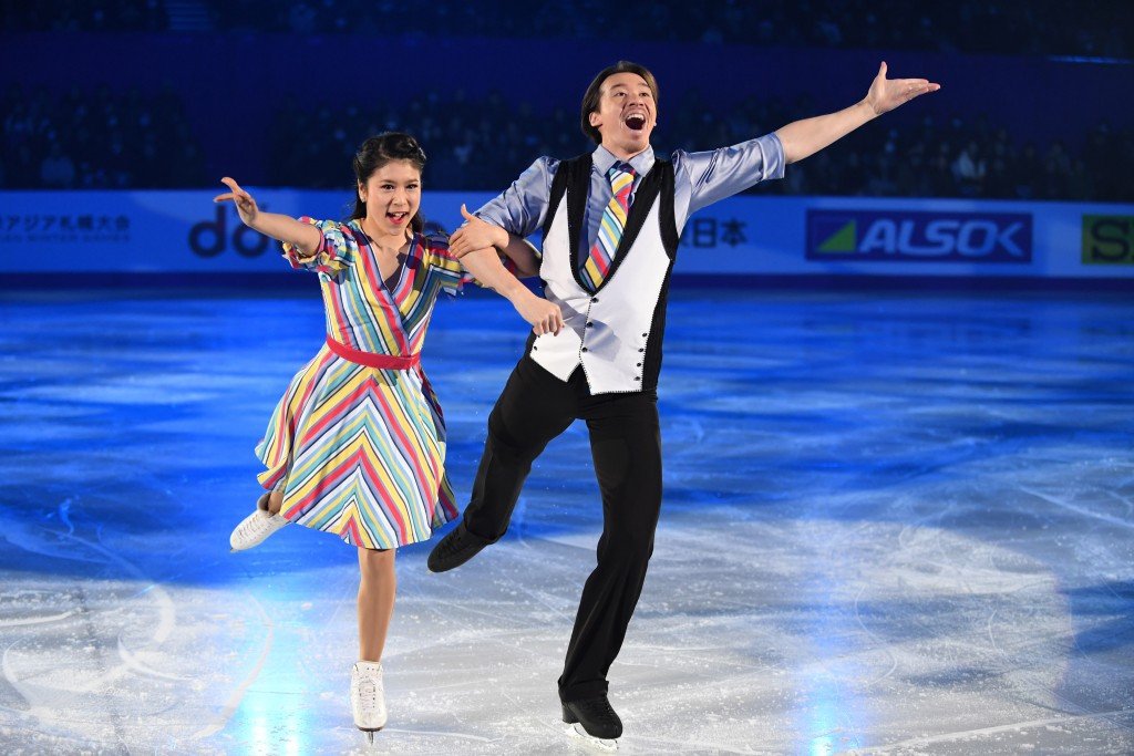 Kana Muramoto and Chris Reed of Japan performing in the exhibition gala part of the Closing Ceremony ©Getty Images