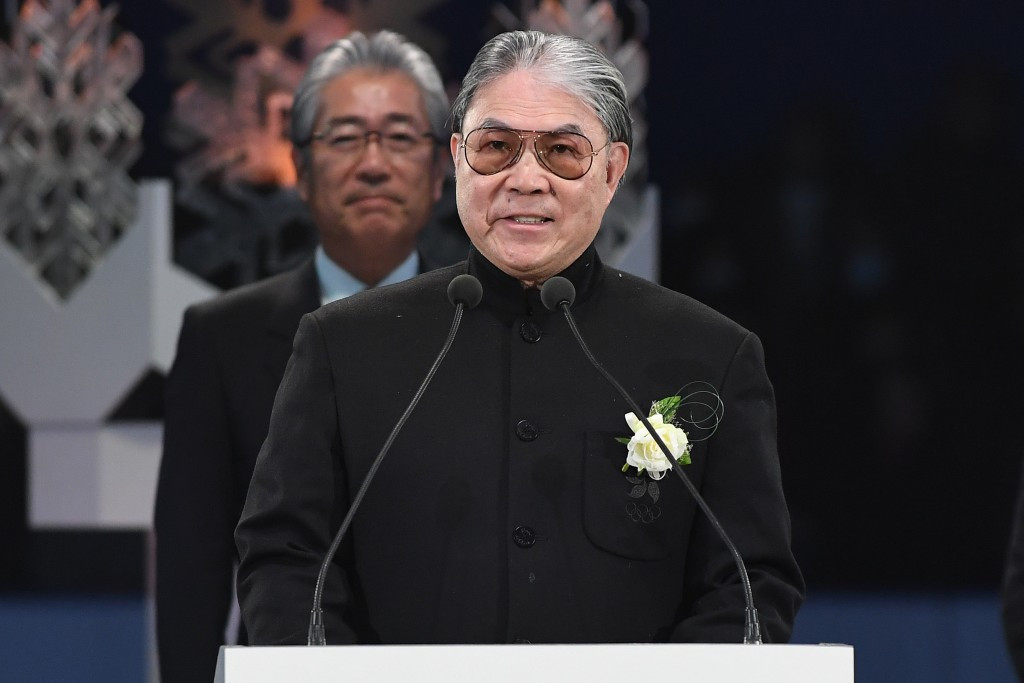 OCA first vice-president Timothy Fok speaking at the Closing Ceremony of Sapporo 2017 ©Getty Images
