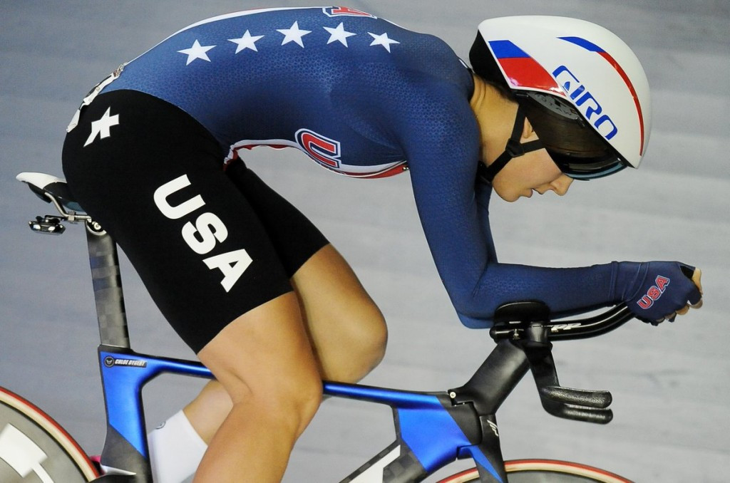 The United States' Chloe Dygert doubled her gold medal tally with victory in the women's individual pursuit ©VELO Sports Center/Twitter