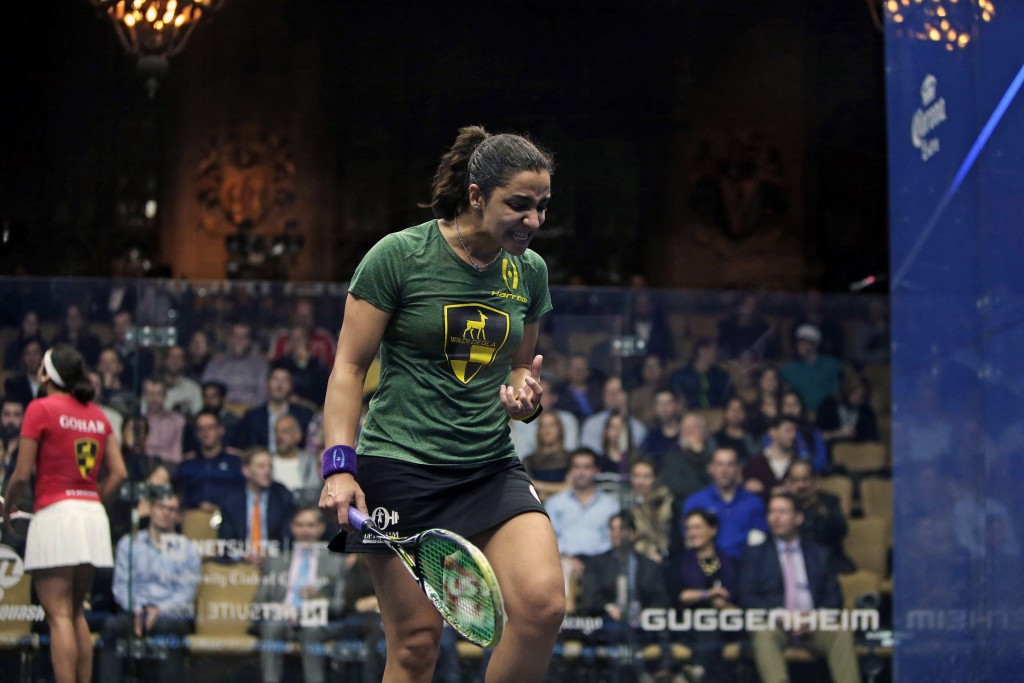 Egypt's Raneem El Welily, pictured, defeated Nouran Gohar to reach the women's final ©PSA