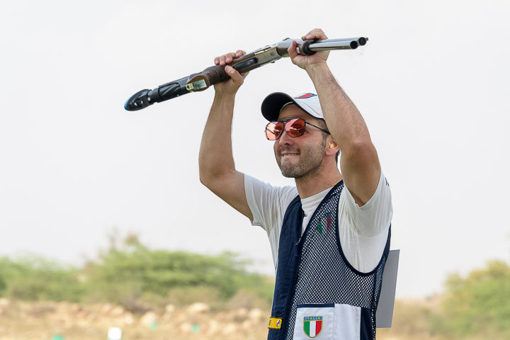 Riccardo Filippelli's winning score is a new world record due to rule changes ©ISSF