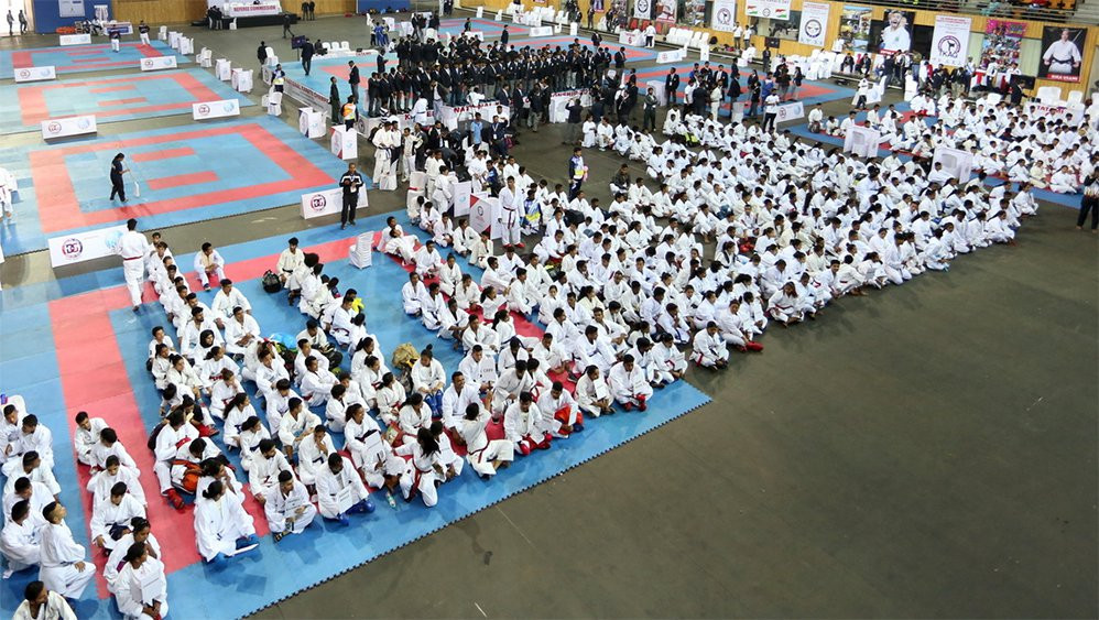 Over a thousand karatekas from all over India gathered in the city of Goa ©WKF