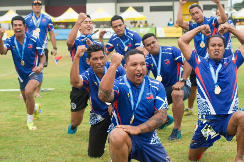 Samoa shocked hosts Papua New Guinea with victory in the mixed touch football event at the Bisini Sports Grounds