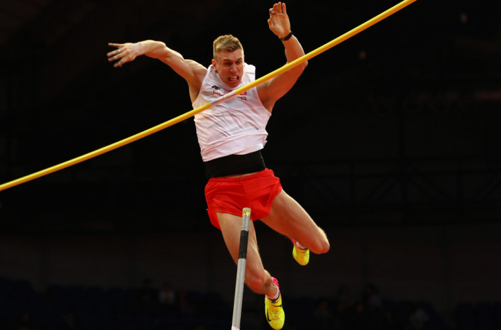 Poland's Piotr Lisek earned a dramatic pole vault victory on the opening day of the 14th European Athletics Indoor Championships in Belgrade ©Getty Images
