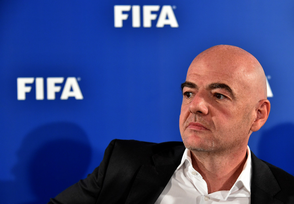 FIFA President Gianni Infantino believes using video assistant referees (VAR) at next year's World Cup in Russia is a "realistic" possibility ©Getty Images
