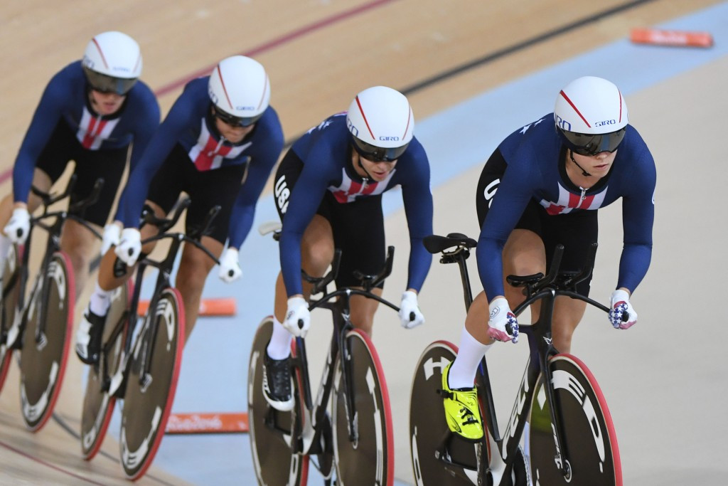 Andy Sparks led the United States' women's team pursuit squad to Olympic silver at Rio 2016 ©Getty Images