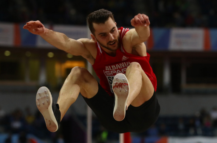 Izmir Smaljlaj earns a first ever medal for Albania at the European Athletics Indoor Championships - gold in the long jump ©Getty Images