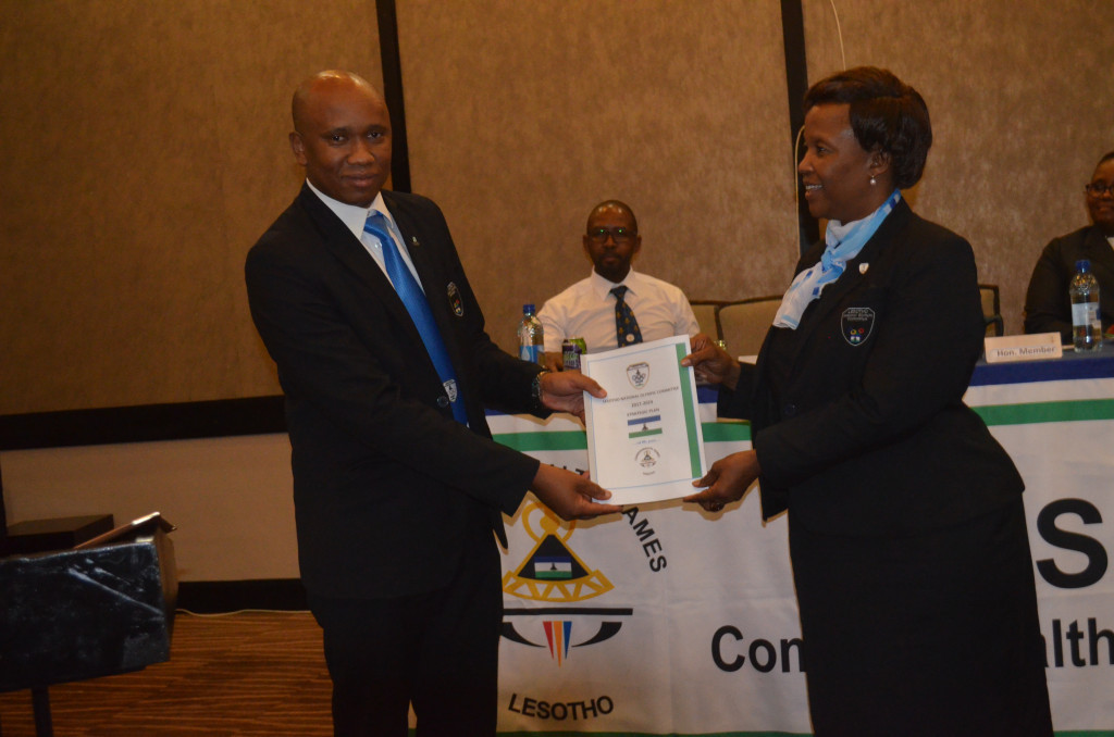 Matlohang Moiloa-Ramoqopo, right, has been re-elected President of the Lesotho National Olympic Committee ©LNOC