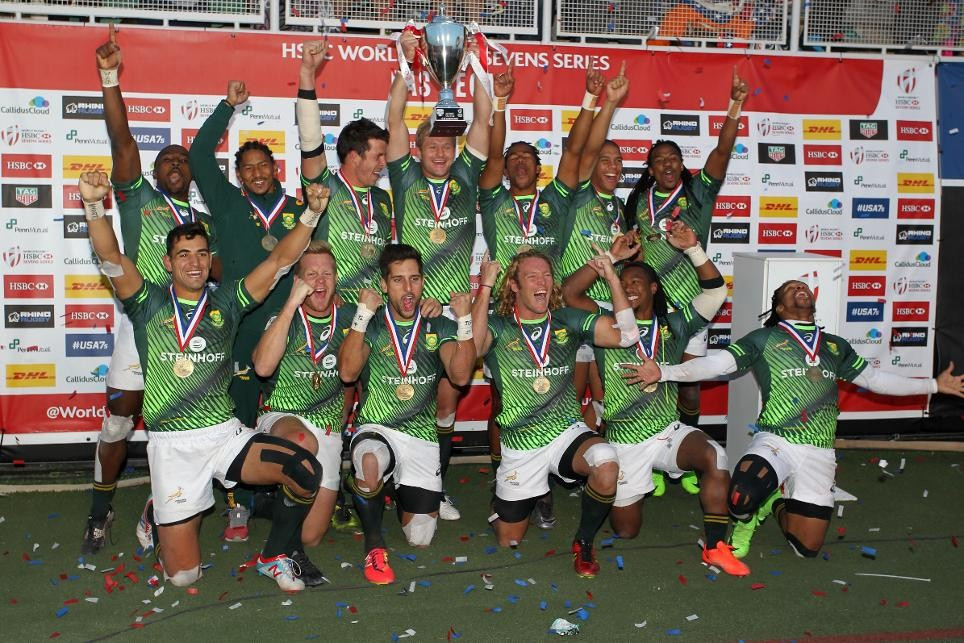 South Africa extended their lead at the top of the World Rugby Sevens Series leaderboard ©World Rugby