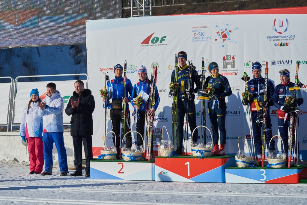 Winners Sweden were joined on the podium by runners-up Russia and third-placed Finland ©WSOC