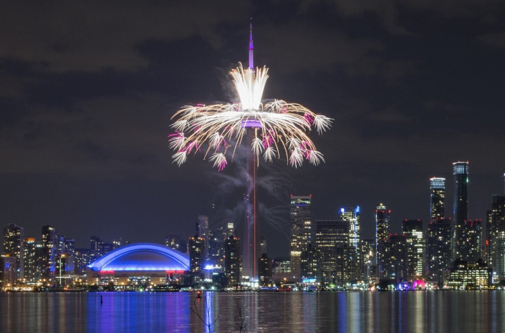 Fireworks lit up the Toronto sky as the Pan American Games was declared open ©AFP/Getty Images