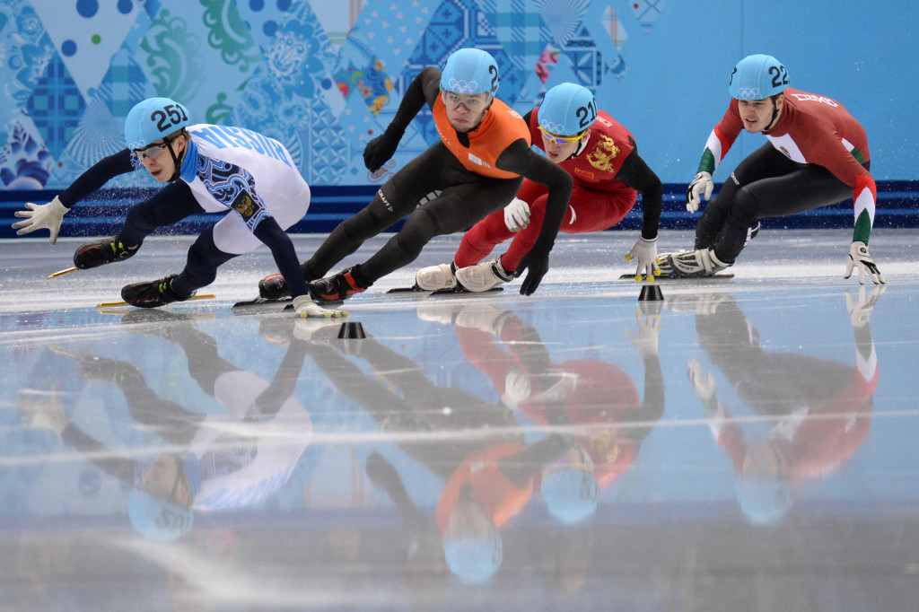 Viktor Knoch, right, was elected during the ISU Short Track World Championships ©Getty Images