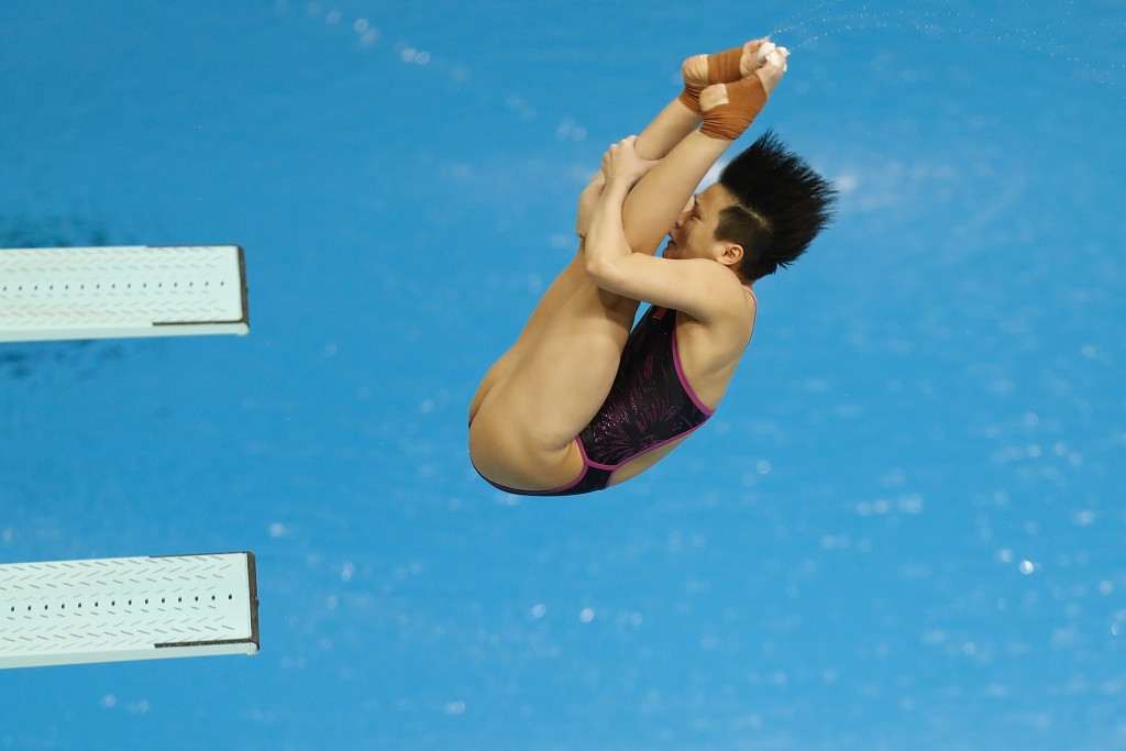 Tingmao Shi won the women's 3m springboard gold  ©Getty Images