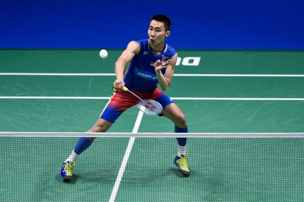 Malaysia's world number one Lee Chong Wei awats for China's Shi Yuqi in the final of the men's singles at the Yonex All England Open in Birmingham ©Getty Images