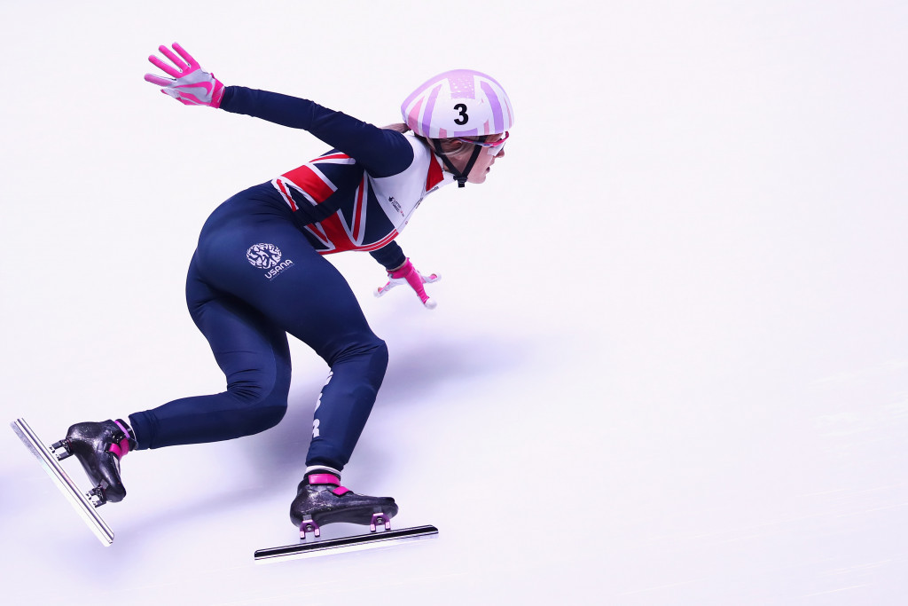 Elise Christie became the first-ever British woman to claim gold at the World Championships ©Getty Images
