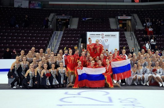 Russia’s second team held off a strong challenge from Finland to claim top honours at the ISU World Junior Synchronised Skating Championships ©ISU