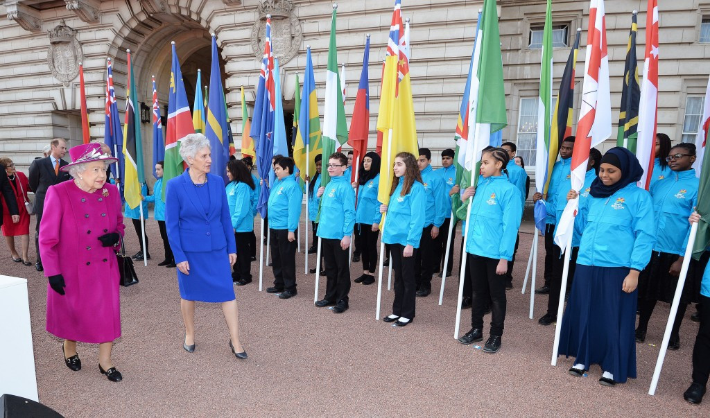 Flags of all Commonwealth nations and territories were on show at the event ©Getty Images