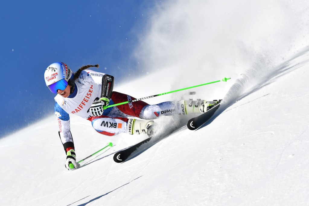 Camille Rast won the women's slalom to complete a golden day for Switzerland ©Getty Images