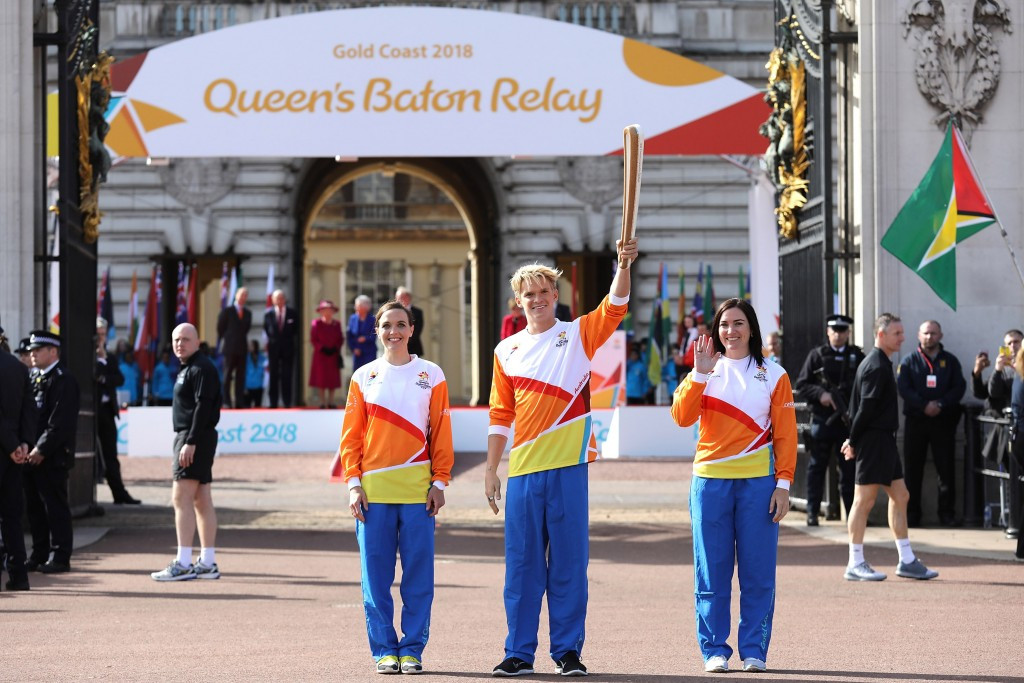 The Queen's Baton Relay for Gold Coast 2018 was launched at Buckingham Palace ©Getty Images