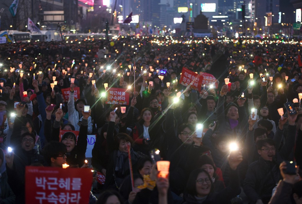 Protesters have taken to the streets of Seoul in recent days following the impeachment verdict which saw Park Geun-hye removed as the country's President ©Getty Images