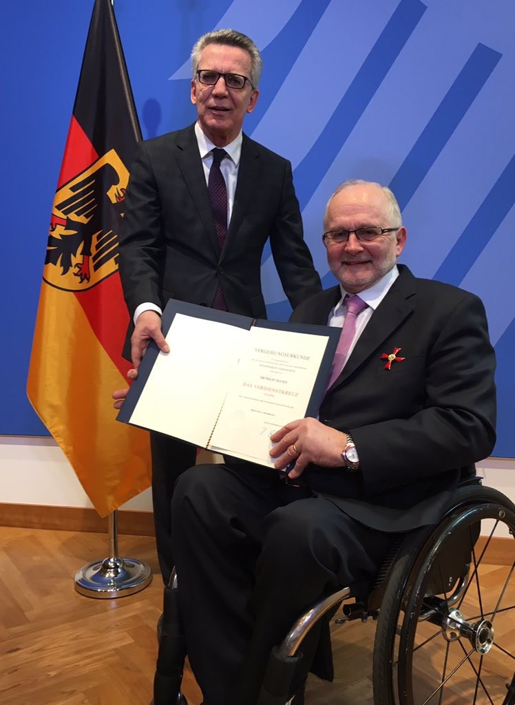 IPC President Sir Philip Craven has been awarded the Order of Merit of Germany ©Twitter
