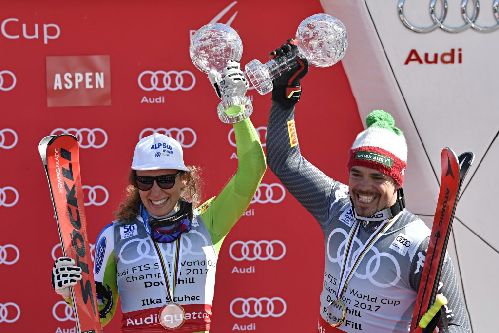 Štuhec and Fill secure overall downhill titles at FIS Alpine Skiing World Cup