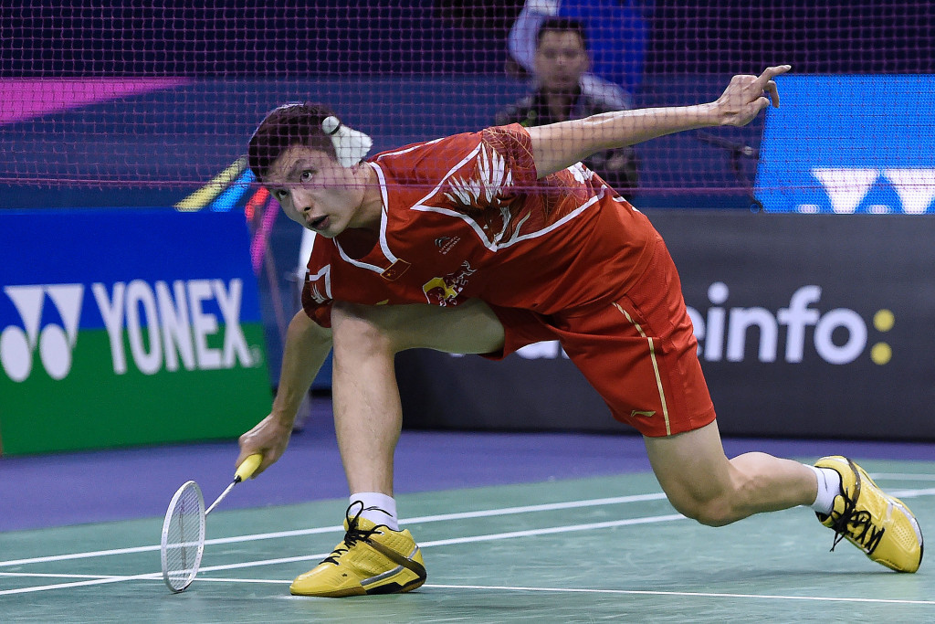 Second seed Shi Yuqi joined team-mate Lin Dan in the next round ©Getty Images