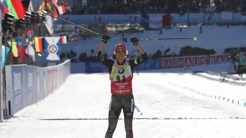 Germany's Laura Dahlmeier will bid to conclude what has been a dominant season in style in Oslo ©IBU