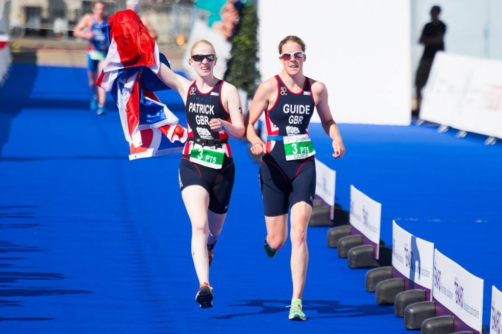 Alison Patrick and her guide Hazel Smith won the PT5 category at the European Championships ©British Triathlon