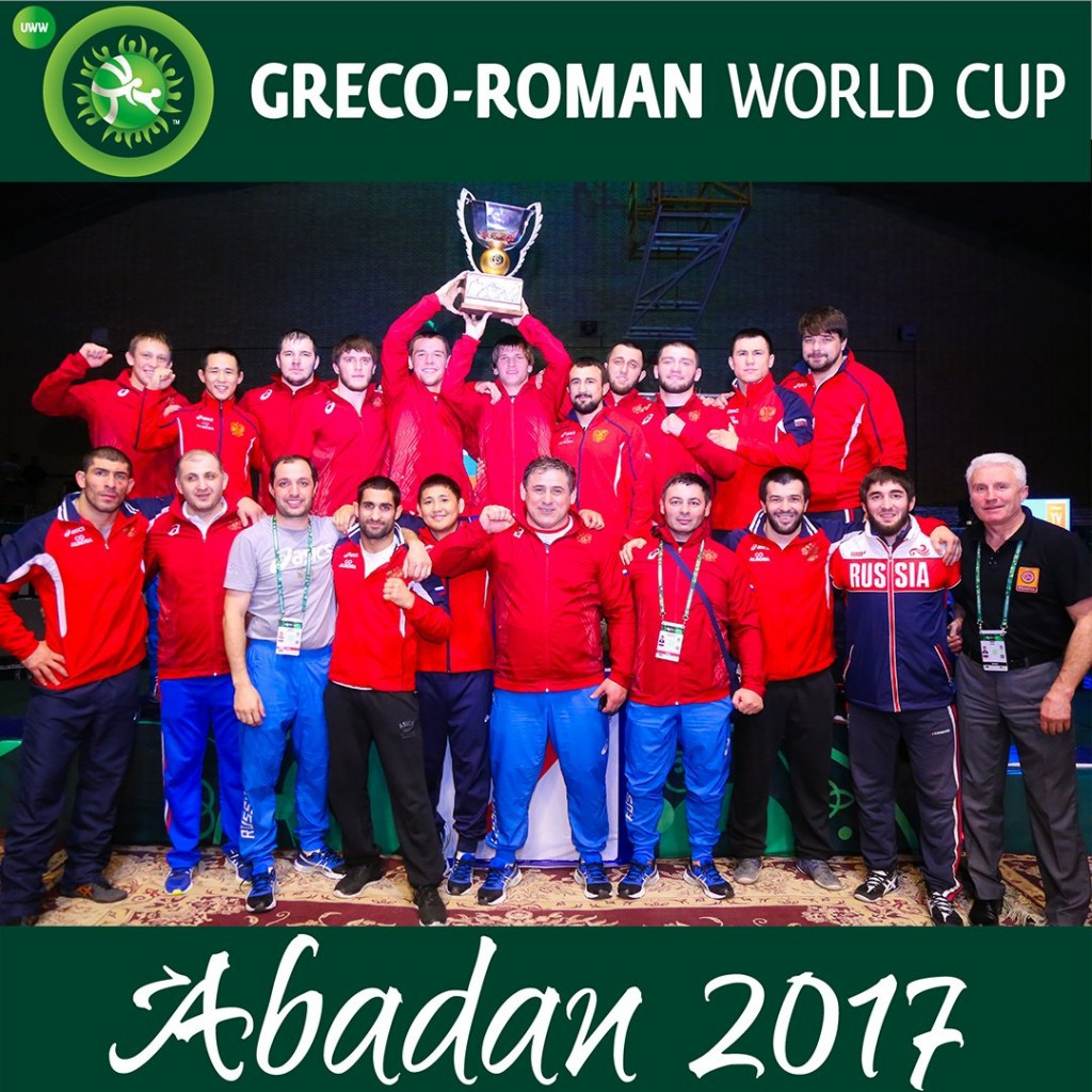 Russia claimed the UWW Greco-Roman World Cup title today after beating Azerbaijan in the final in Abadan ©UWW