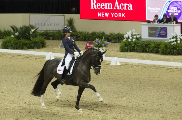 Great Britain’s Charlotte Dujardin won the Grand Prix on the opening day of the FEI World Cup Dressage Final