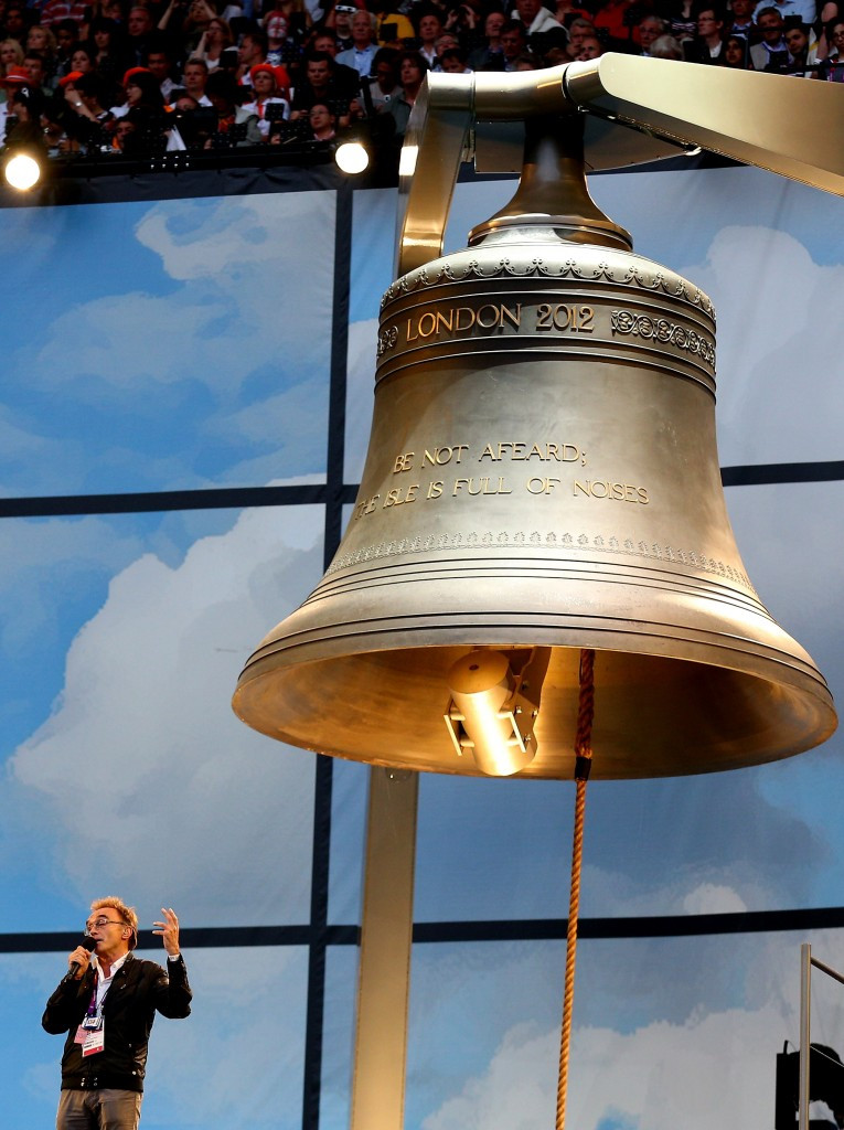 The London 2012 Opening Ceremony started with a single chime of the giant 23-tonne Olympic Bell ©Getty Images