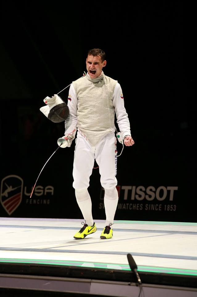 European champion Timur Safin of Russia won the men's event ©FIE/Facebook