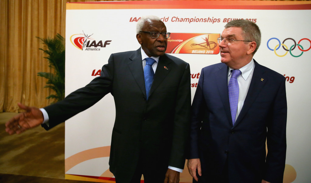 Russian doping and the corruption allegations surrounding the likes of former International Association of Athletics Federations President Lamine Diack, left, are other challenges facing the IOC ©Getty Images