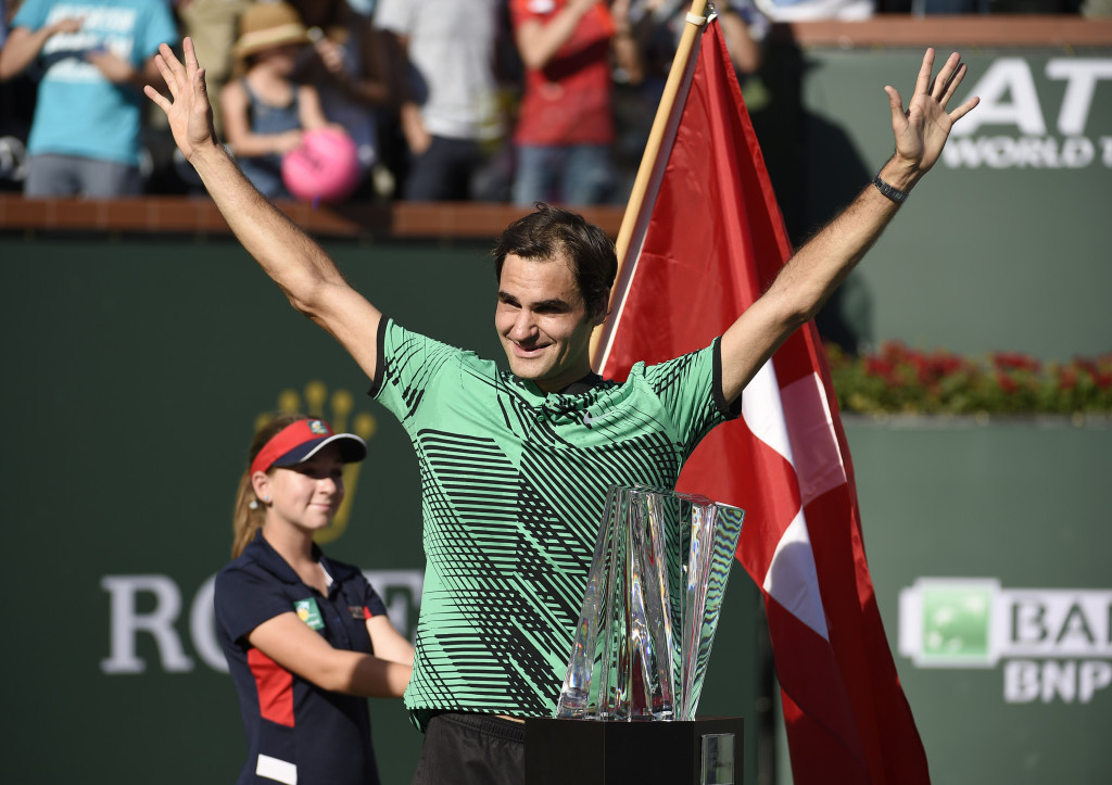 Roger Federer claimed the Indian Wells Masters title for a fifth time in his career today ©Getty Images