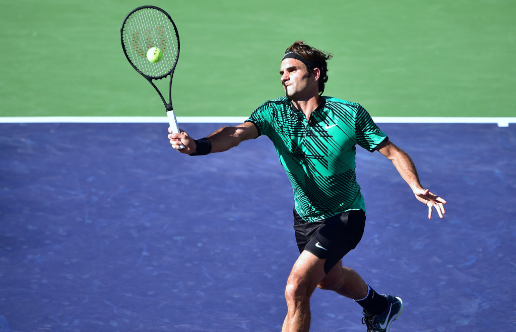 Roger Federer, pictured, defeated compatriot Stan Wawrinka 6-4, 7-5 ©Getty Images