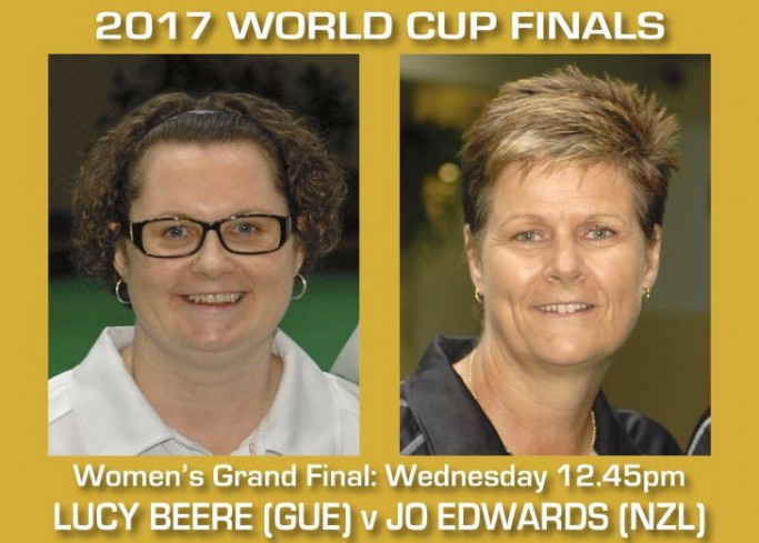Lucy Beere will face Jo Edwards in the women's final tomorrow ©World Bowls