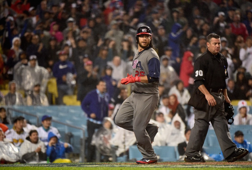 A single score by Brandon Crawford in the eighth innings sealed the win for the United States ©Getty Images