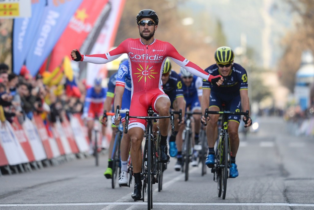 Nacer Bouhanni sprinted to victory on stage four of the Volta a Catalunya ©Getty Images