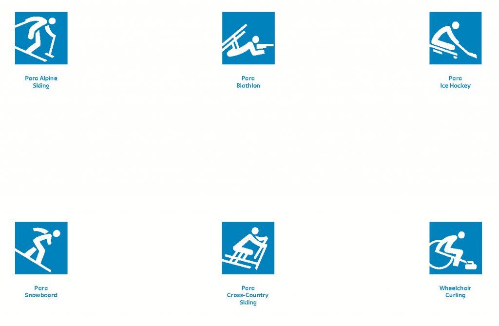 All six Paralympic disciplines have been depicted in the pictograms ©Pyeongchang 2018